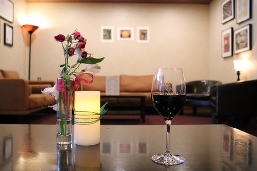 Glass of wine at La Mesa Boulevard